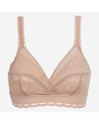 Soutien-gorge sans armatures Coeur Croisé Féminin beige