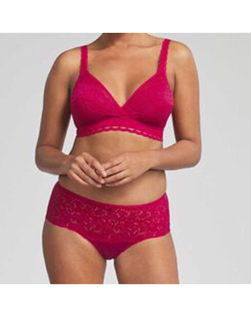 Culotte en dentelle Coeur Croisé Féminin doux begonia