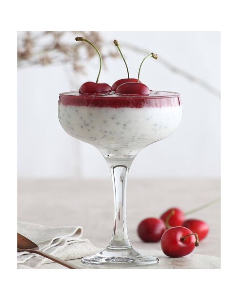 6 transparente Cocktailgläser — 235 ml
