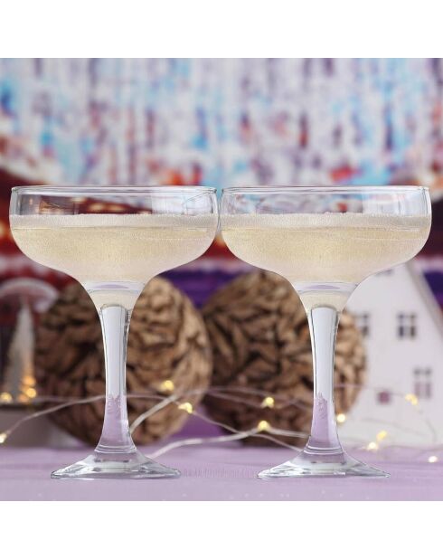 6 transparente Cocktailgläser — 235 ml