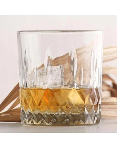 6 Verres à whisky transparents - 330ml