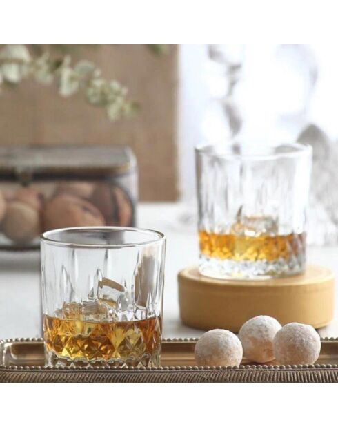 6 bicchieri da whisky trasparenti - 330 ml