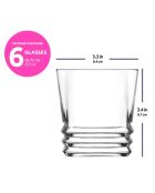 6 Verres à whisky transparents - 315ml