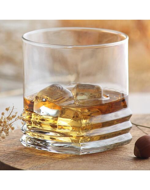 6 Verres à whisky transparents - 315ml
