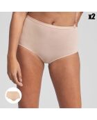 2 Culottes en Coton Bio beiges