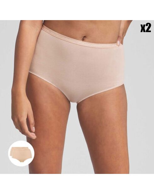 2 Culottes en Coton Bio beiges