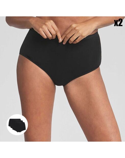 2 schwarze Höschen aus Biobaumwolle