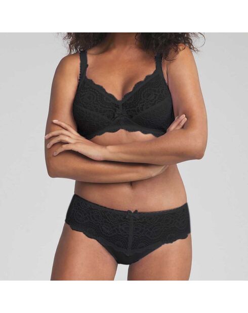 Air Flower Elegance zwarte draadloze bh