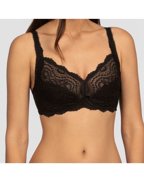 Reggiseno senza fili Air Flower Elegance nero