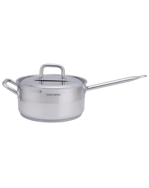 Casserole & Couvercle en inox induction gris - D.28 cm