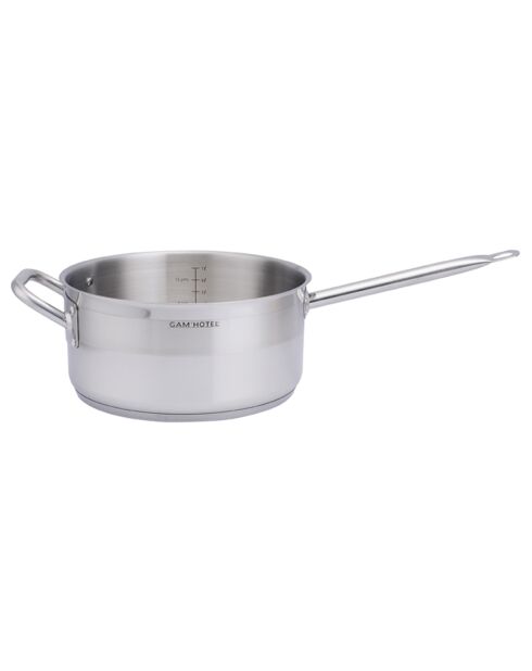 Casserole & Couvercle en inox induction gris - D.28 cm