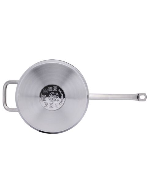 Casserole & Couvercle en inox induction gris - D.28 cm