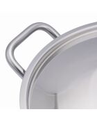 Casserole & Couvercle en inox induction gris - D.28 cm