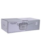 Casserole & Couvercle en inox induction gris - D.28 cm