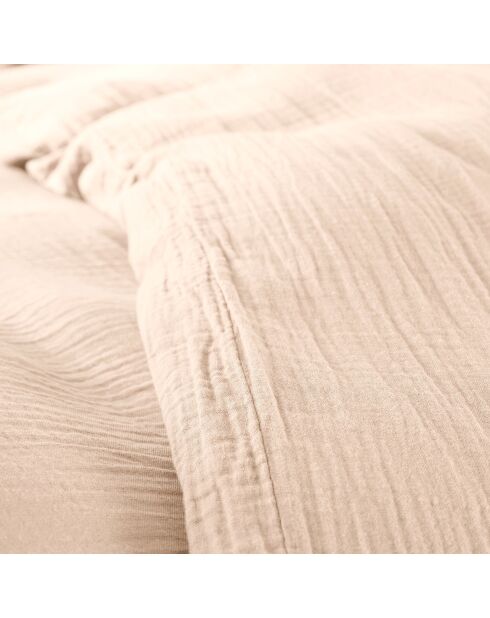 Parure housse de couette en gaze de coton naturel