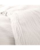 Parure housse de couette en gaze de coton neige