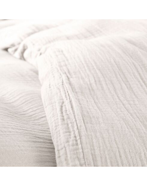 Parure housse de couette en gaze de coton neige