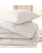 Parure housse de couette en gaze de coton neige