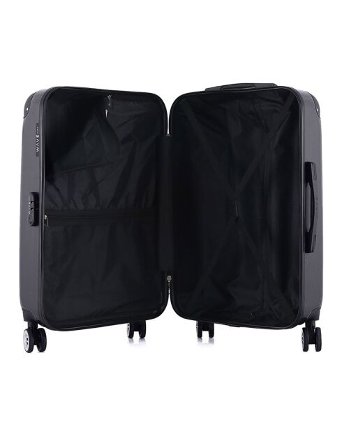 Valise Moyen Séjour 4 roues doubles Denali 65 cm noire