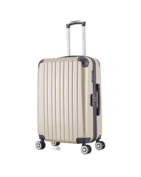 Denali Mittelgroßer Reisekoffer mit 4 Doppelrollen, 65 cm, beige