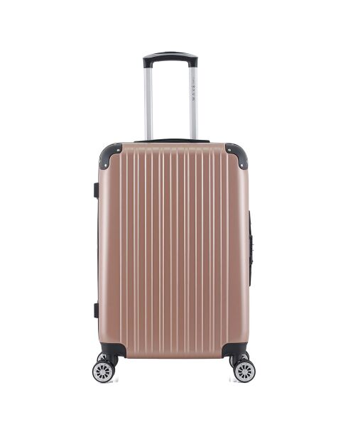 Valise Moyen Séjour 4 roues doubles Denali 65 cm rose doré