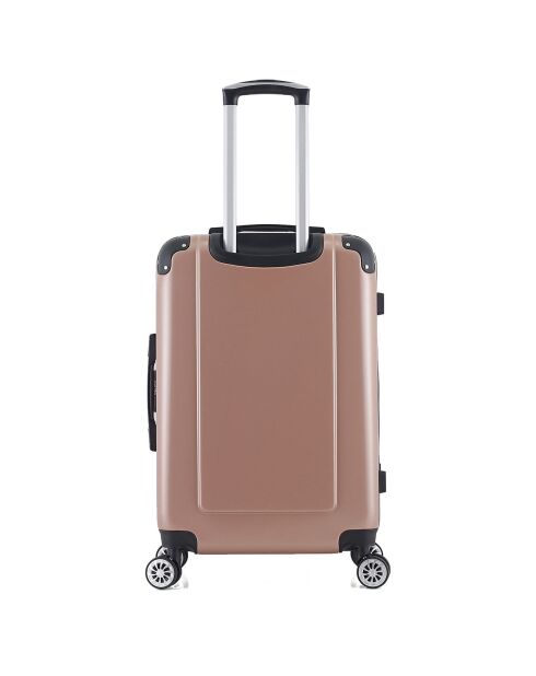 Valise Moyen Séjour 4 roues doubles Denali 65 cm rose doré