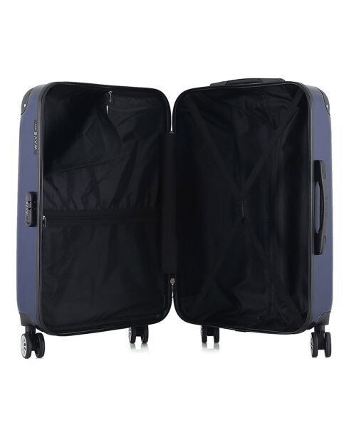 Valise Moyen Séjour 4 roues doubles Denali 65 cm bleu marine
