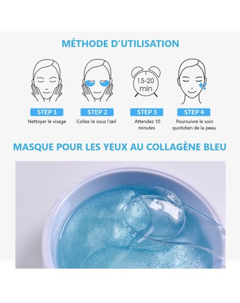 60 cerotti per occhi al collagene ai mirtilli