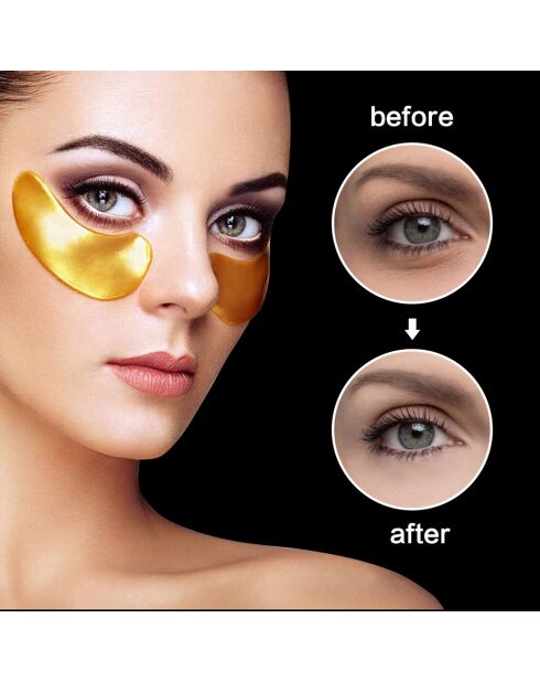 60 cerotti per occhi in collagene dorato