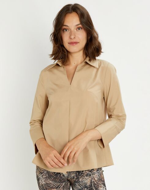 Blouse Pop camel
