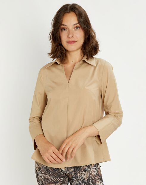 Blouse Pop camel