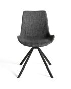 Chaise de table à manger pivotante gris/noir - 58x54x82 cm