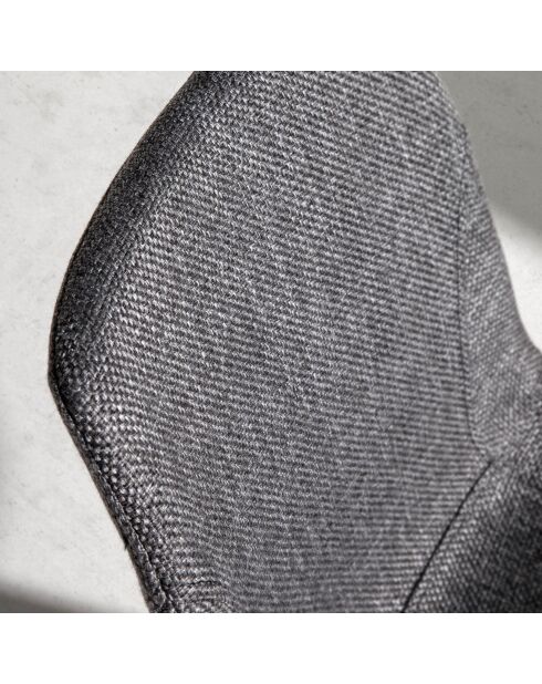 Chaise de table à manger pivotante gris/noir - 58x54x82 cm