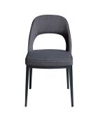 Chaise de table à manger en tissu noires - 47x50x80 cm