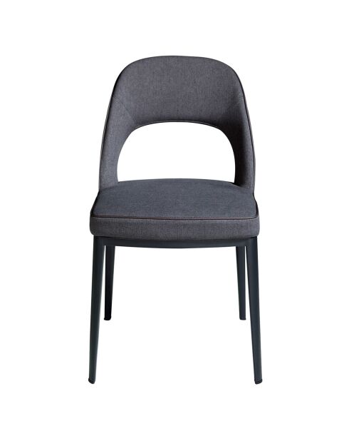 Chaise de table à manger en tissu noires - 47x50x80 cm