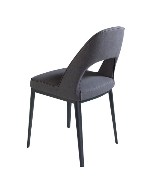 Chaise de table à manger en tissu noires - 47x50x80 cm