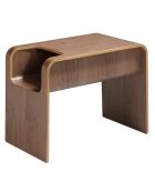 Table d'appoint avec porte-revue noyer - 35x45x60 cm