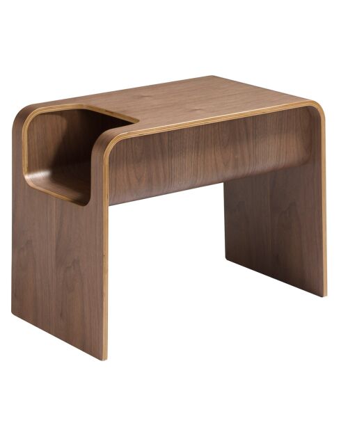 Table d'appoint avec porte-revue noyer - 35x45x60 cm