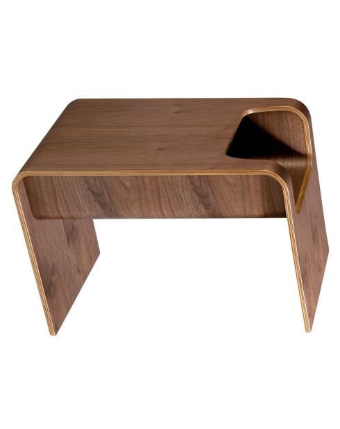 Table d'appoint avec porte-revue noyer - 35x45x60 cm