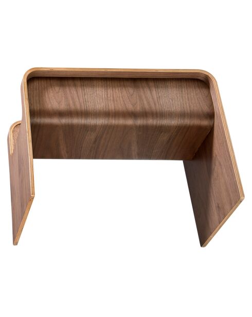 Table d'appoint avec porte-revue noyer - 35x45x60 cm