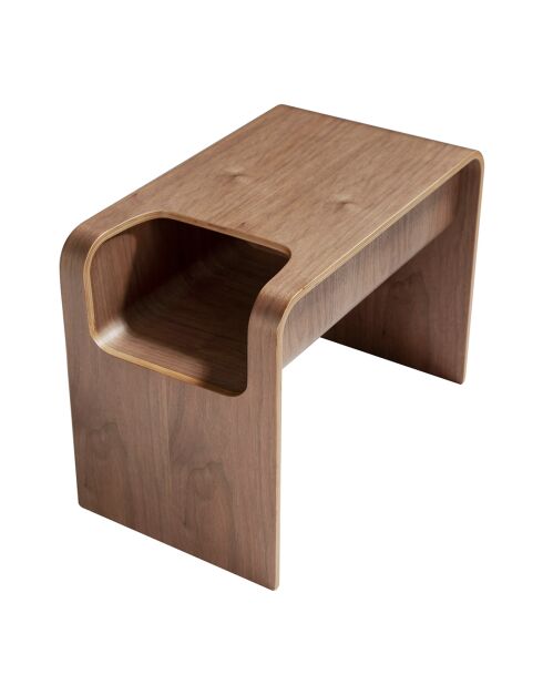 Table d'appoint avec porte-revue noyer - 35x45x60 cm
