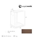 Table d'appoint avec porte-revue noyer - 35x45x60 cm