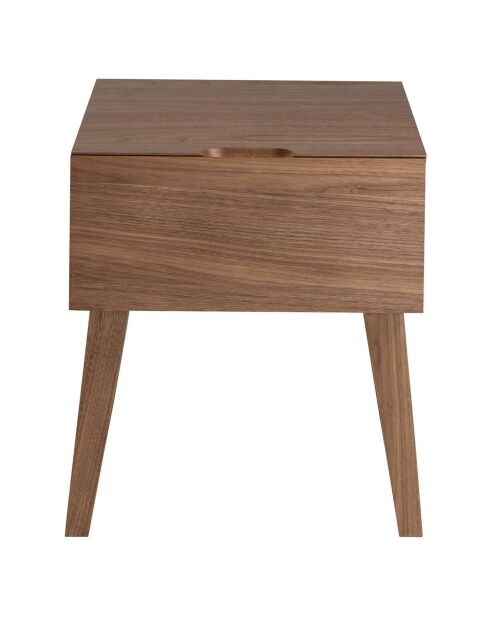 Table de nuit avec tiroir noyer - 45x40x50 cm