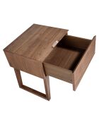 Table de nuit avec tiroir noyer - 45x40x50 cm