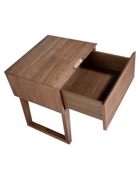 Table de nuit avec tiroir noyer - 45x40x50 cm