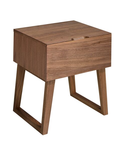 Table de nuit avec tiroir noyer - 45x40x50 cm