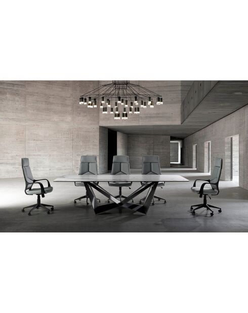 Fauteuil de bureau réglable gris / foncé - 63x63x117 cm