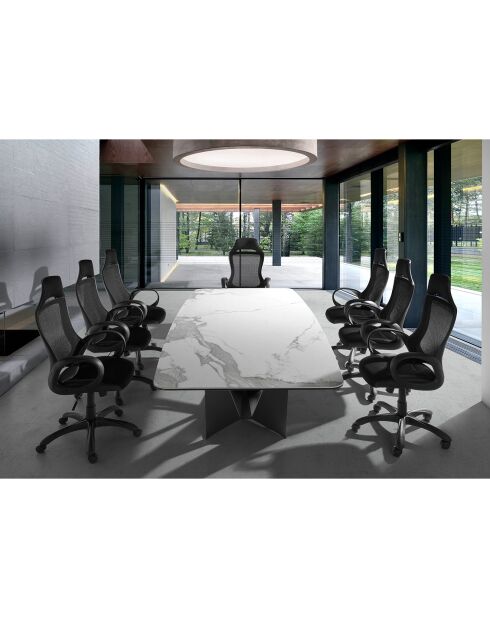 Schwarzer verstellbarer Bürostuhl - 63x64x120 cm