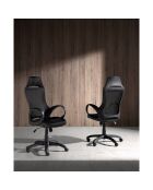 Fauteuil de bureau réglable noir - 63x64x120 cm
