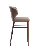 Tabouret simili cuir vison/brun - 48x48x93 cm